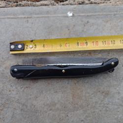 Couteau ancien laguiole lame damas carbone forgé superbe manche.