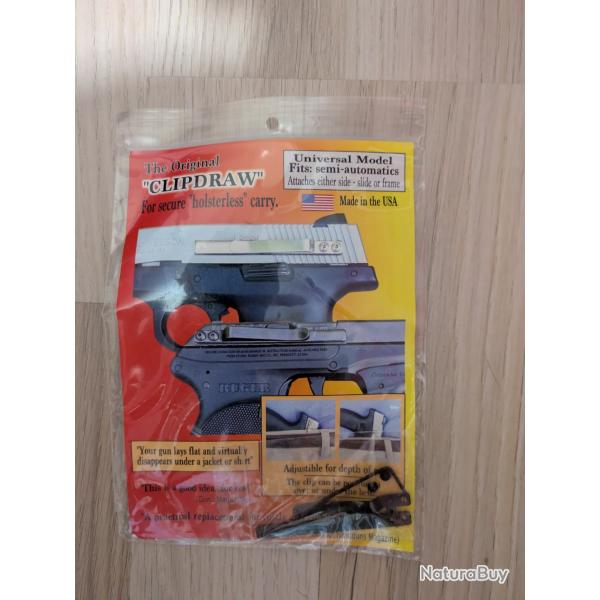 Barrette de rtention Clipdraw universel pour pistolet