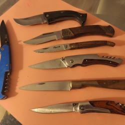 Lot de 7 couteaux a restaurer