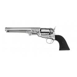 REPLIQUE PIETTA COLT 1851 NAVY LAITON NICKELE LASER MOD US CAL 44 PN