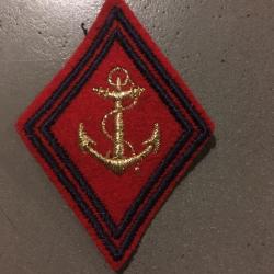 Insigne tissus brod&eacute; or ancre des troupes de Marine