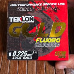 Teklon Gold Fluorocarbon 137 Mts. 137 mètres. Fil pêche 0,225 mm - 5,126 kg