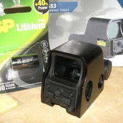 Red Dot Type 553 Rouge et Vert NEUF ,pile au lithium incluse .Livraison gratuite en relais .