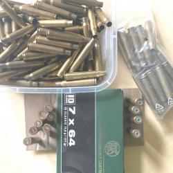 Douilles / etuis vides 7 x 64 RWS