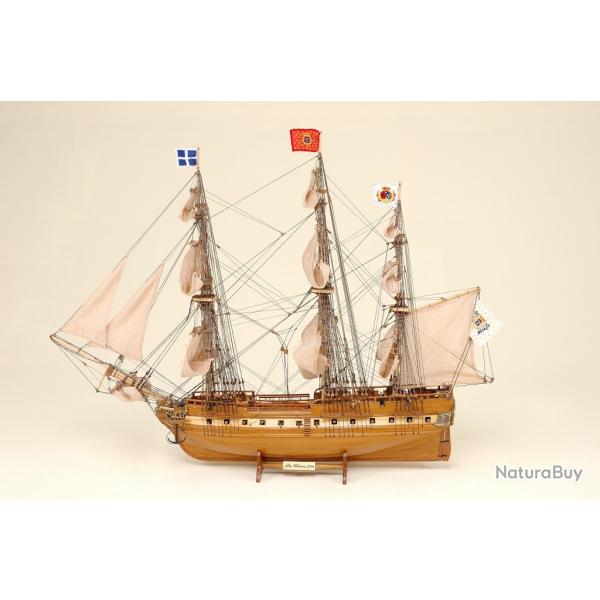 Bateau maquette en bois fait main "la gloire" 1er empire France