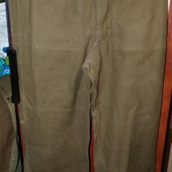 SUR PANTALON DE MOTOCYCLISTE DE L'ARMEE FRANCAISE AVEC TAMPON ARMEE DE 1951, GUERRE INDOCHINE, TAILL