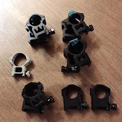 Lot paires de montage pour lunettes de visée airsoft