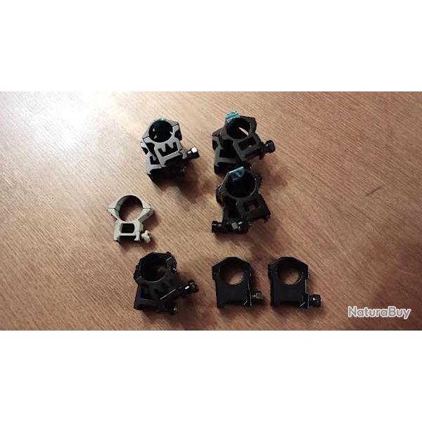 Lot paires de montage pour lunettes de vise airsoft