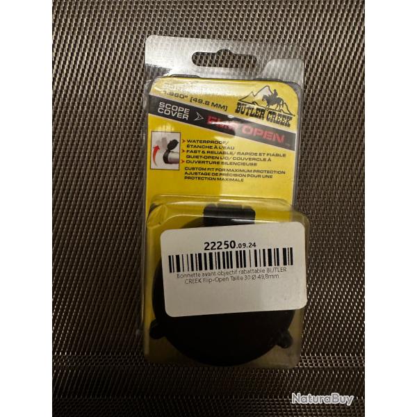 Bonnette avant objectif rabattable BUTLER CREEK Flip-Open Taille 30  49,8mm