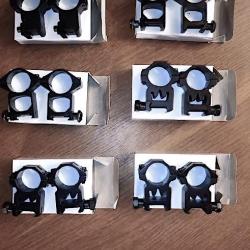 6 paires de montage pour lunettes de visée airsoft