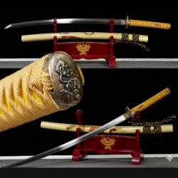 Katana du Tigre - Acier T10 trempé à l'argile