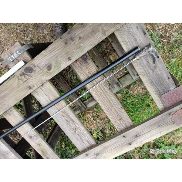 Canne pe. Tete d homme et d oiseau