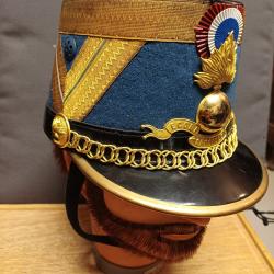 Très beau shako d'officier subalterne cadre instructeur ESM de St Cyr années 70