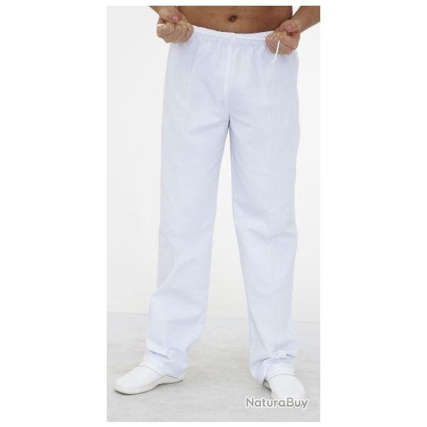 Pantalon homme Manuel Blanc 3 65% polyester / 35% coton