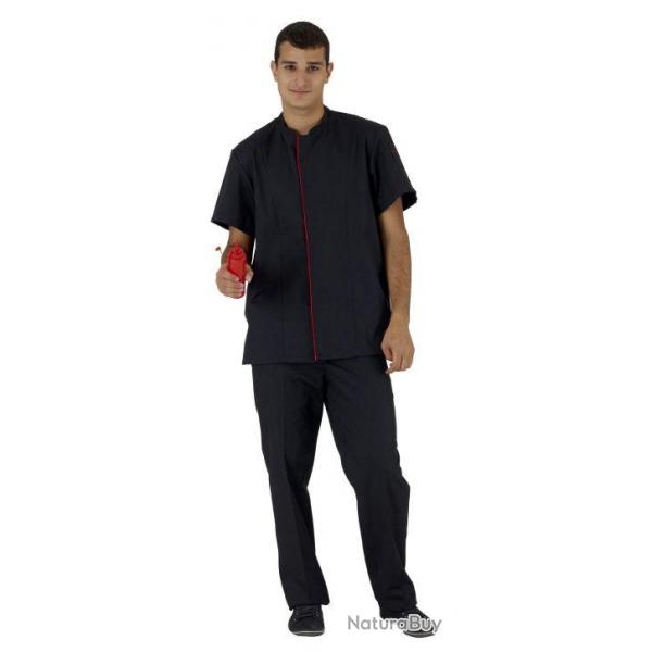 Veste de cuisine MARCO Blanc/Rouge 1