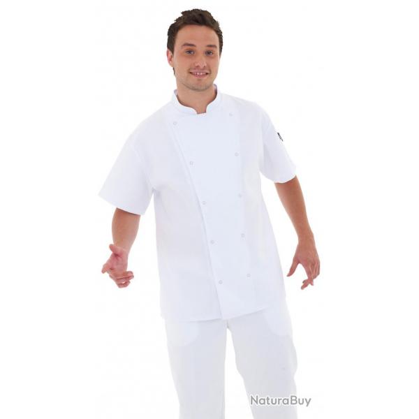 Veste de cuisine JIM 3 50% coton / 50% polyester: Seersucker