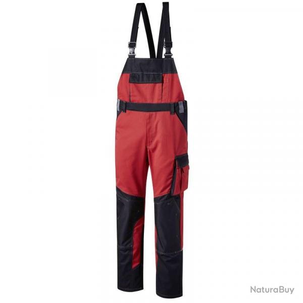 Cotte  bretelles de travail CONCEPT Rouge 38 Courte
