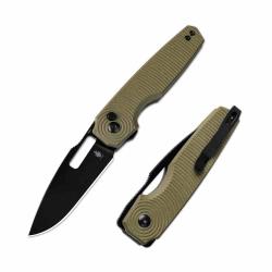 Couteau Kizer Dogfish OD Lame Acier Nitro-V Manche G-10 Button Lock Clip KIV3640A2