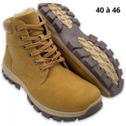 Chaussures de randonnée fourrées taille 40 à 46 - Camel - Livraison rapide