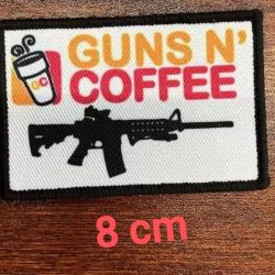 Patch velcro gun and coffee