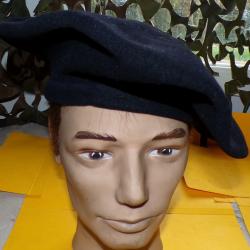 BERET " TARTE " DES CHASSEURS ALPINS DE L' ARMEE DE TERRE  FRANCAISE  , TAILLE 57 FABRICATION FRANCA