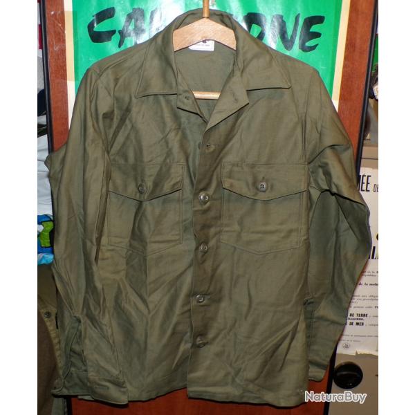 ARMEE AMERICAINE U.S : CHEMISE EN COTON OG-107 DE 1976 ,TAILLE U.S 14 1/2 X 33 SOIT EN TAILLE FRANCA