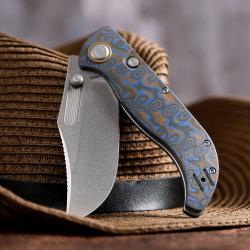 Couteau Vosteed Naga Lame Acier S35VN Manche Ocean Micarta Top Liner Lock IKBS VOSA3903