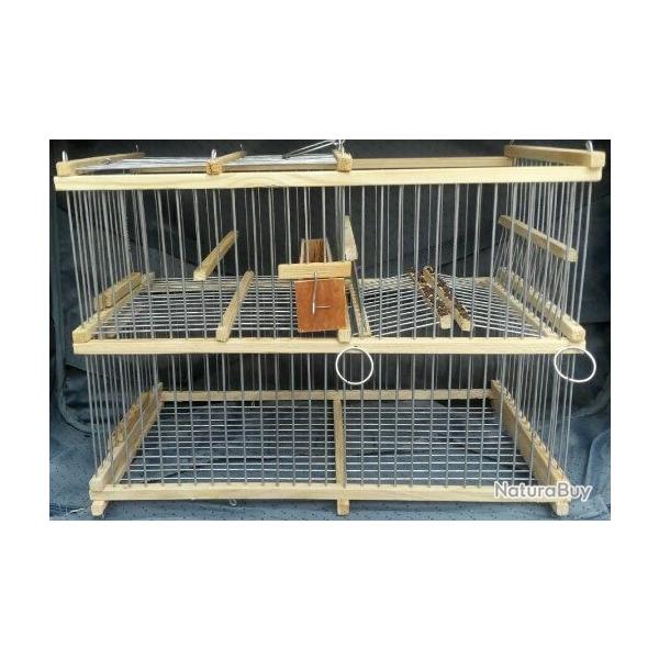 Cage  Pige  Oiseaux Artisanale  Rptition -  Contrle pour petits et moyens oiseaux