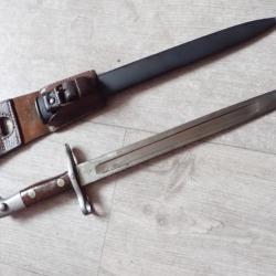 48320 RARE Baionnette Suisse Mdle 1889 modifié en 1897 avec un rivet sur lame. Douille de 15 mm!!!