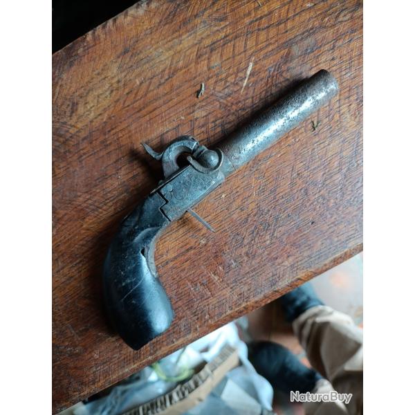 Pistolet a percussion a restaurer n2