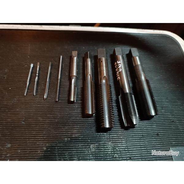 Lot tarauds professionnel imprial us anglais lot B