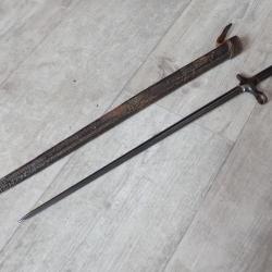 Baionnette de cycliste, Mdle 1900 SUISSE pour k11 ou K31 avec fourreau cuir