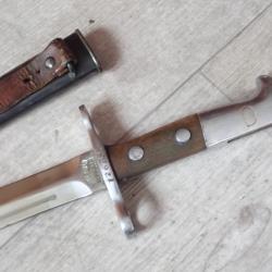 726855 Baionnette Suisse pour fusil Rubin Schmidt Mdle K11 ou K31. Mdle 1918.