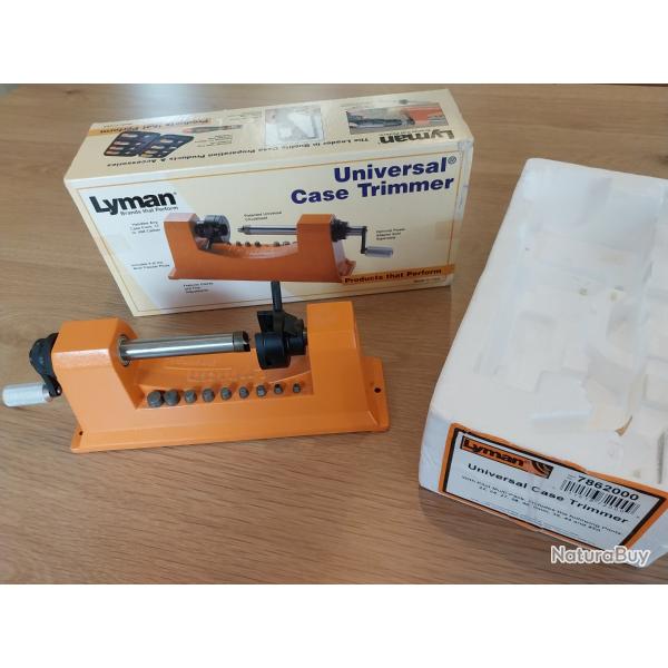 Raccourcisseur de douilles Lyman universal trimmer avec 9 pilotes