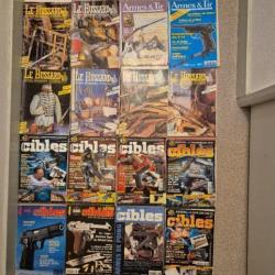 Lot de 41 revues, cibles, actions, le hussard ect...