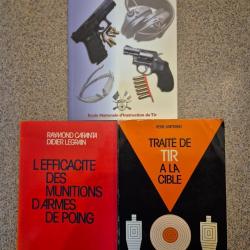 Lot de 3 livres armes et tir