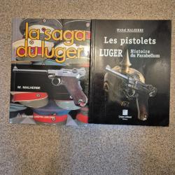 Lot de 2 livres sur les pistolets Luger