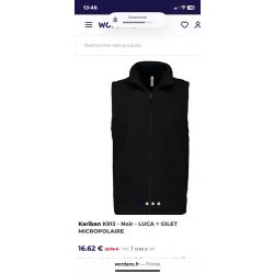 Polaire sans manche noire neuve