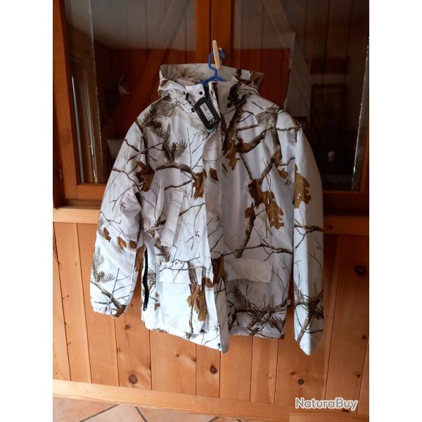 Veste chasse camo blanc neuf avec tiquettes XL baleno