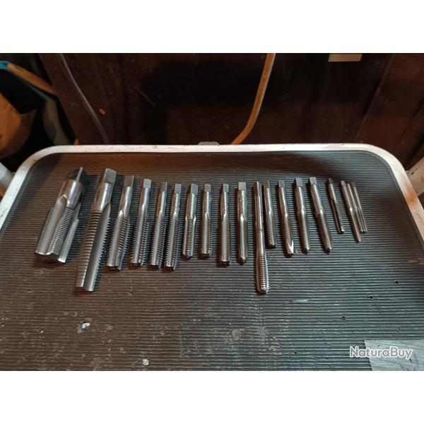 Lot tarauds professionnel imprial us anglais lot w