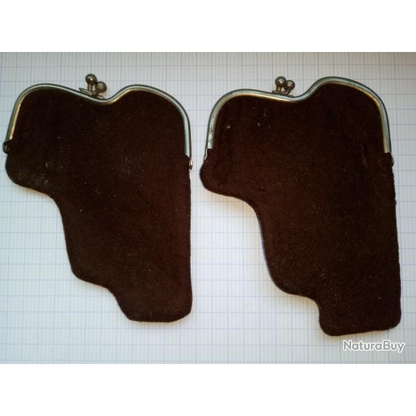 2 Etuis/ holsters  pour pistolet de dame dit pistolet pour chien