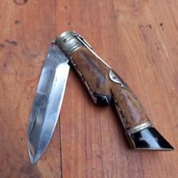 Solide Couteau de Chasse ESPAGNOL ALBACETE Manche en Patte de Chevreuil