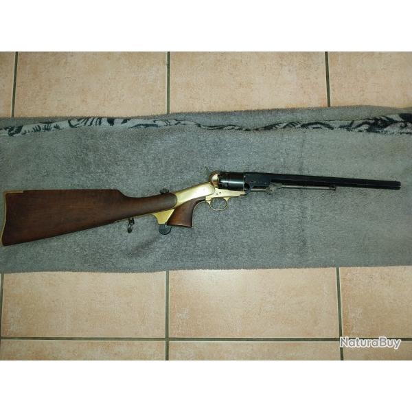 Colt navy en calibre 44 avec crosse et canon de 30cm