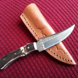 COUTEAU DAMAS BOIS DE CERF