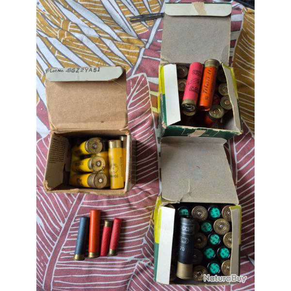 Lot d'environ 60 cartouches cal.20