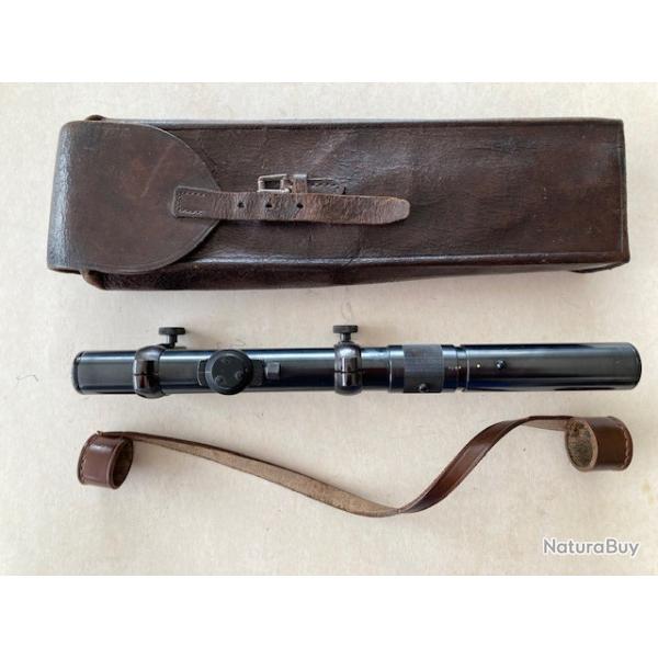 Lunette BISCHOFF BRAUNSCHWEIG  DINOX  2-4 x tout acier avec montage DISKOP pour rail de 11 mm