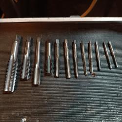 Lot tarauds professionnel impérial us anglais lot bsw