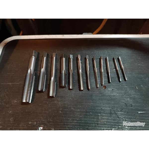 Lot tarauds professionnel imprial us anglais lot bsw