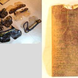 Pochette britannique compl&egrave;te Eyeshields lot de 6 lunettes protection anti gaz poussi&egrave;re - WWII