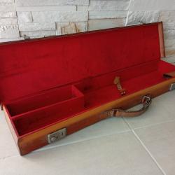 Mallette en cuir ancienne fusil démonté